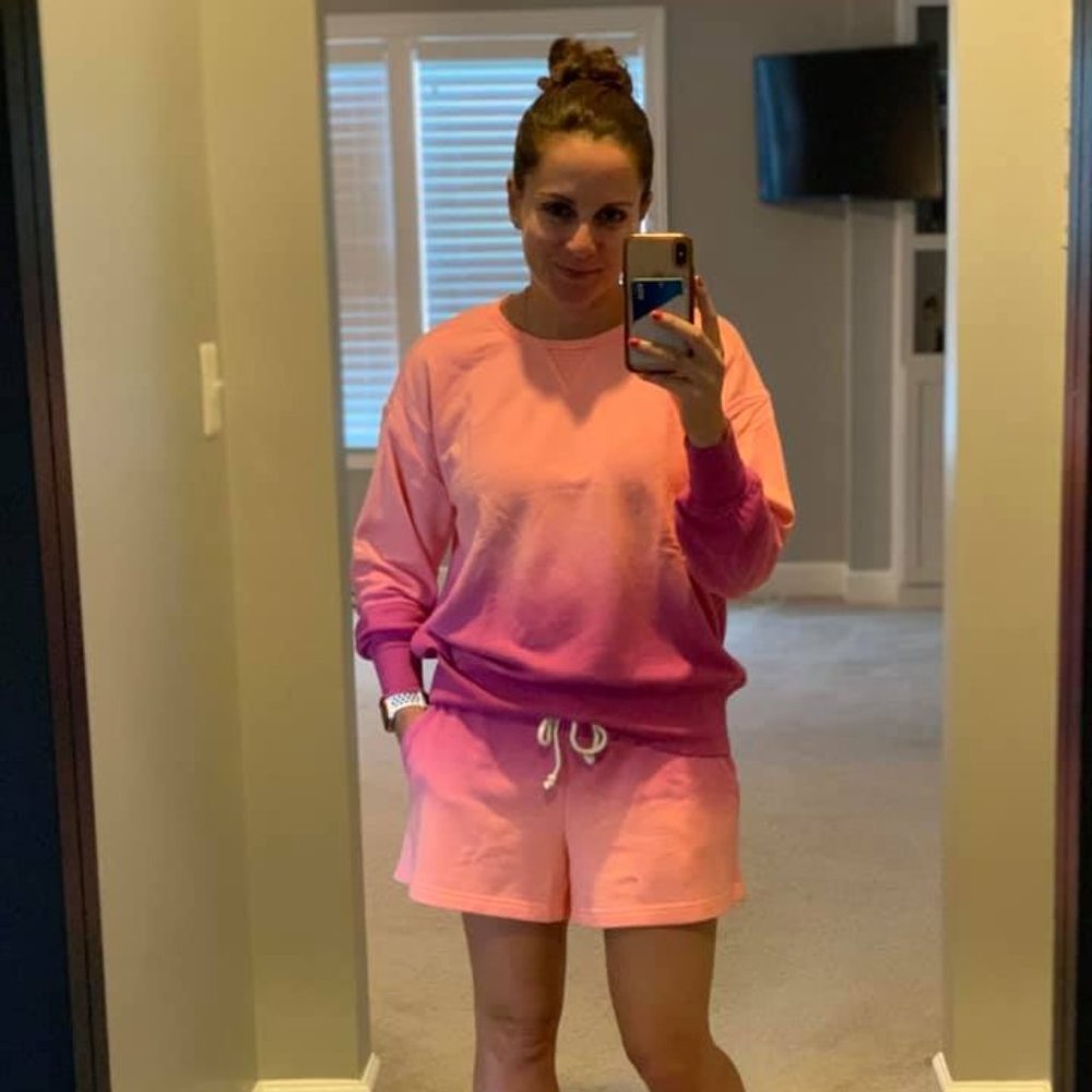 Lou and Grey Orange and Pink Ombre Lounge Set Sz S